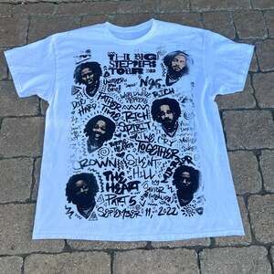 Kendrick Lamar Big Steppers Tour 2022 Graphic T-Shirt White Lot Boot 22” x27”